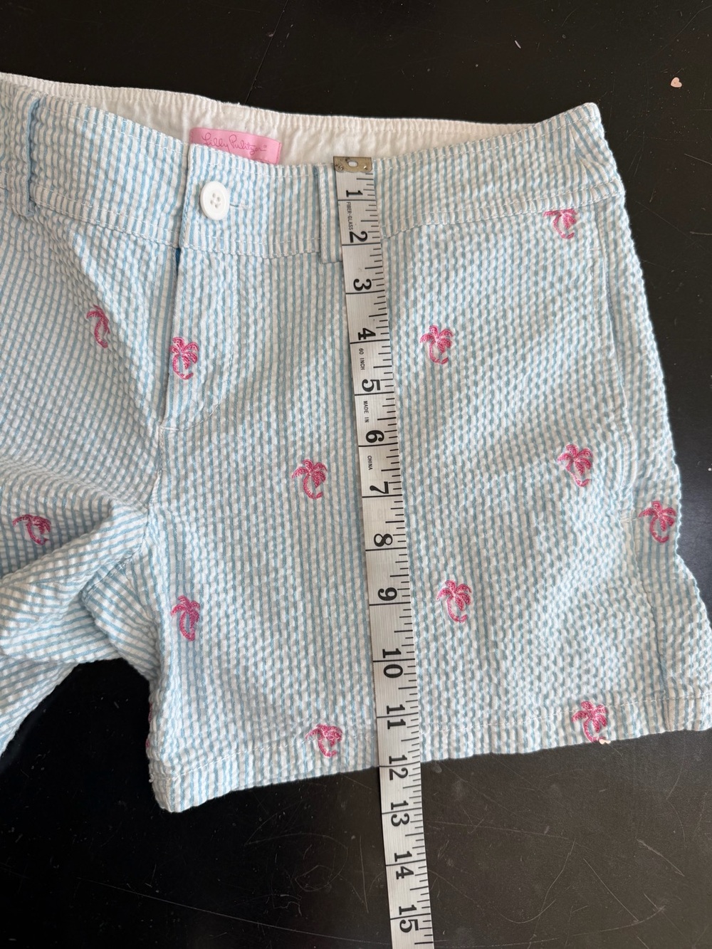 EUC Lilly Pulitzer blue white stripe shorts 8 - Picture 8 of 9